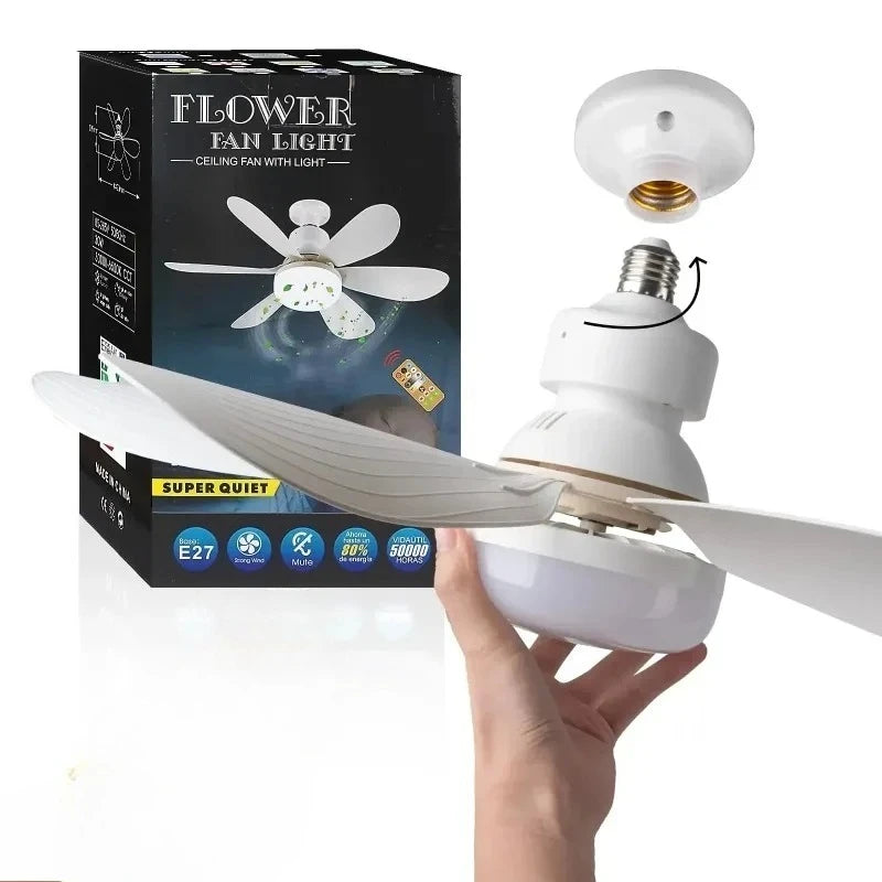 LED 30W Dimmable Ceiling Fan Light E27 with Remote Control Ceiling Fan Light Babs