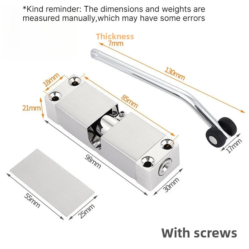 Silent No-Drill Automatic Door Closer – Spring Return Zinc Alloy Door Closer Babs A