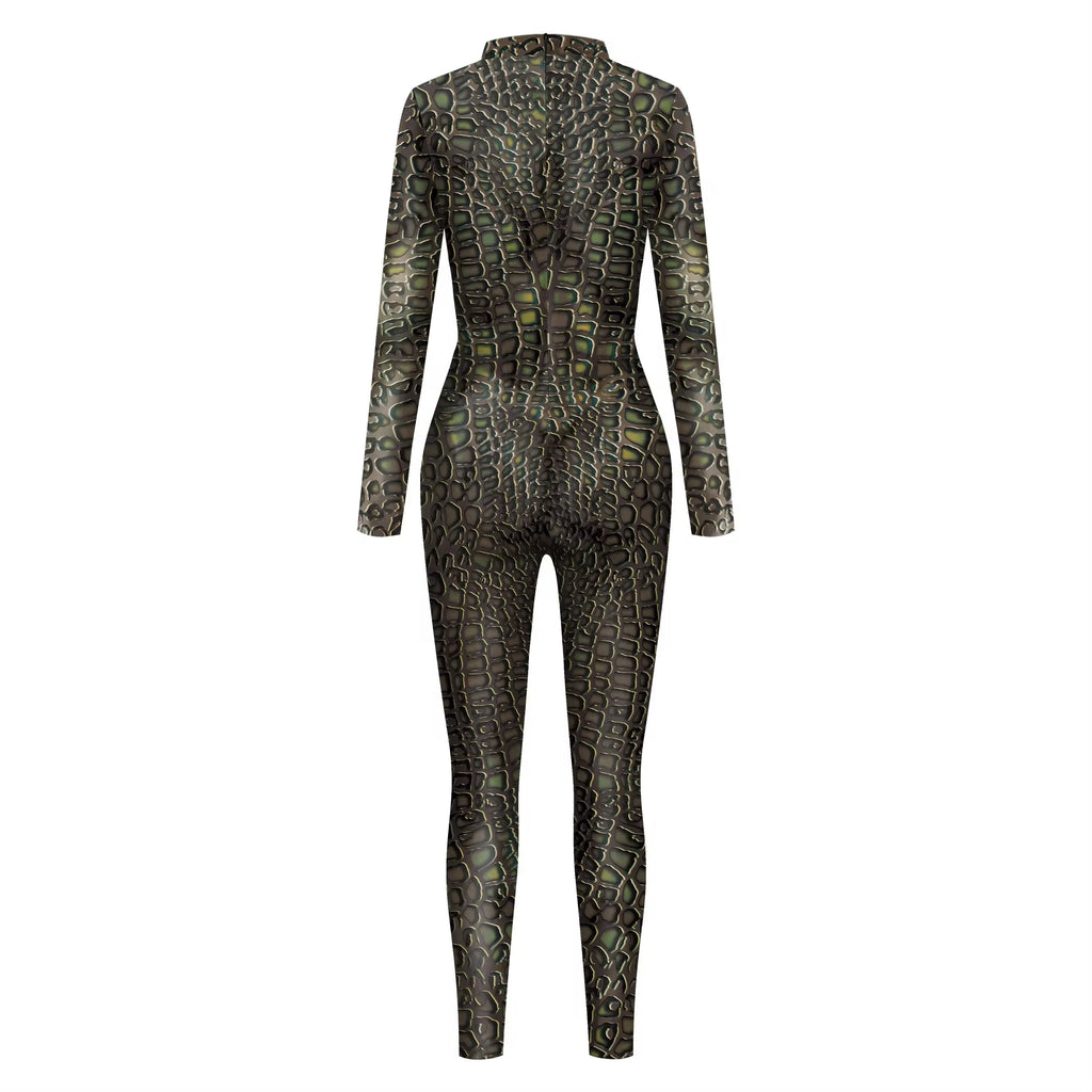 Men's Snake Scale Cosplay Bodysuit Halloween Jumpsuit Cosplay Bodysuit Babs
