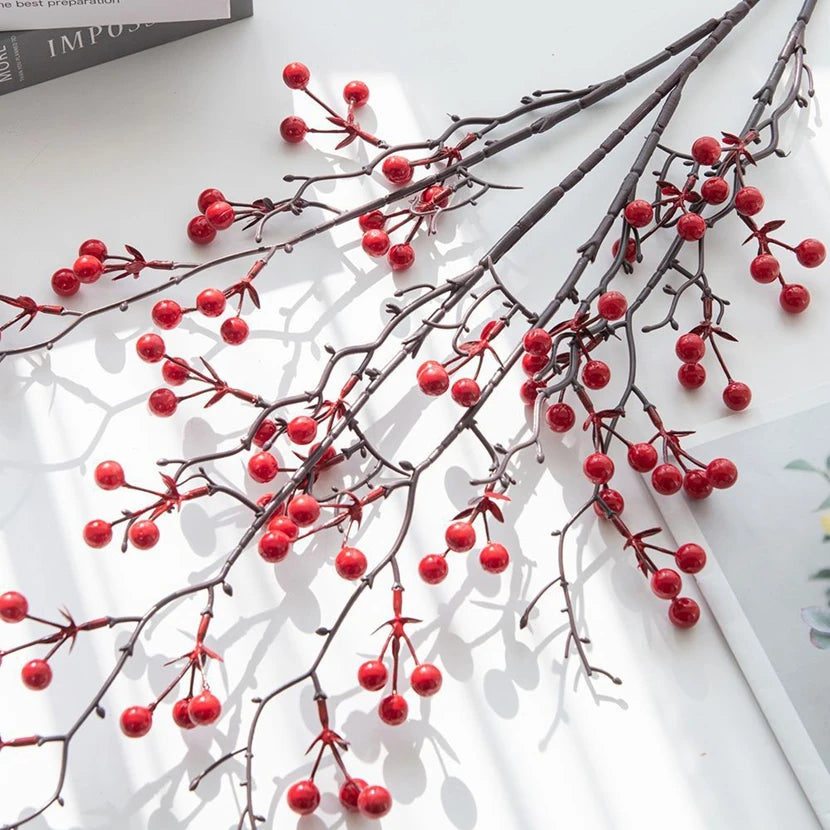 Artificial Holly Berry Branches – Festive Home & Wedding Decor Artificial Holly Branches Babs
