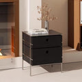 Luxury Solid Wood Nightstand | Modern Minimalist Bedside Table Wooden Nightstand Babs Black