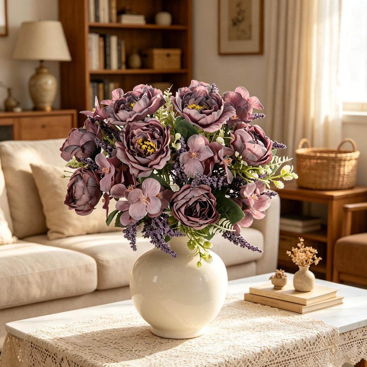 Silk Peony Hydrangea Artificial Flowers – Wedding & Home Decor Artificial Flowers Babs