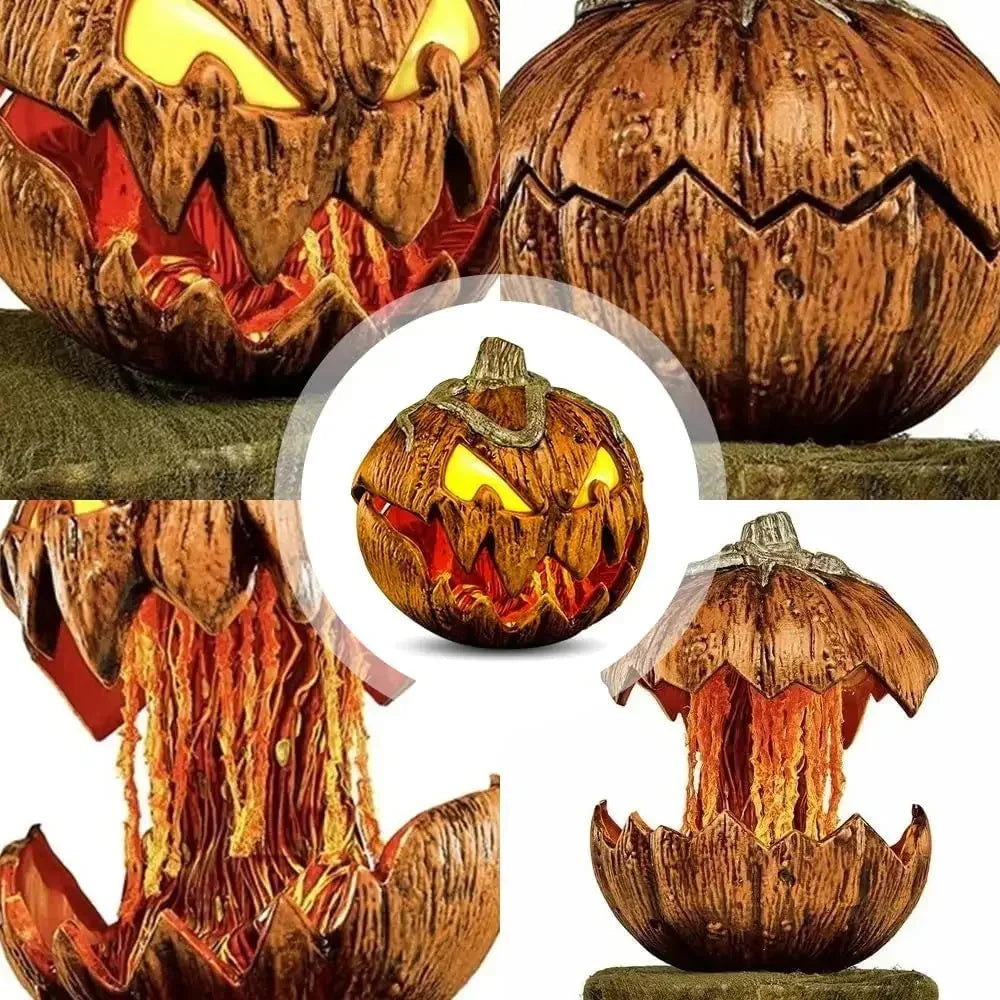 Halloween Rising Scary Pumpkin Yard Decoration – Motion & Sound Halloween Yard Prop Babs
