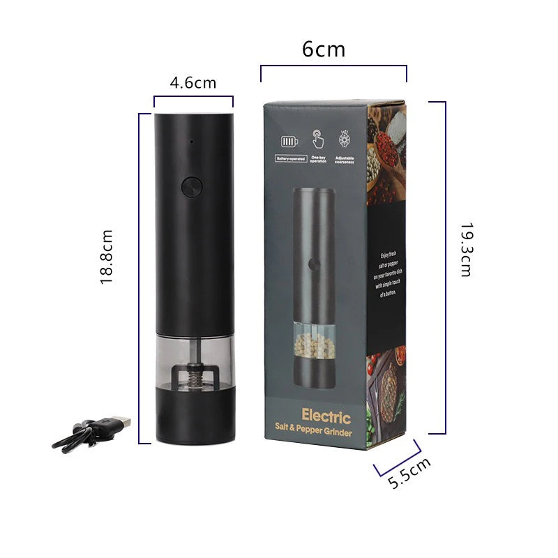 Electric Salt & Pepper Grinder – Adjustable Coarseness Mill Electric Spice Grinder Babs USB Style 1pcs