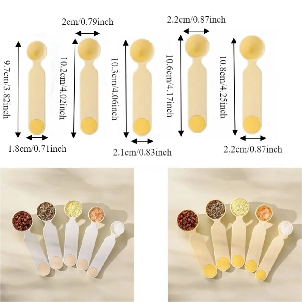 5-Piece Stacking Measuring Spoon Set – Plastic Baking Kitchen Measuring Spoon Set Babs