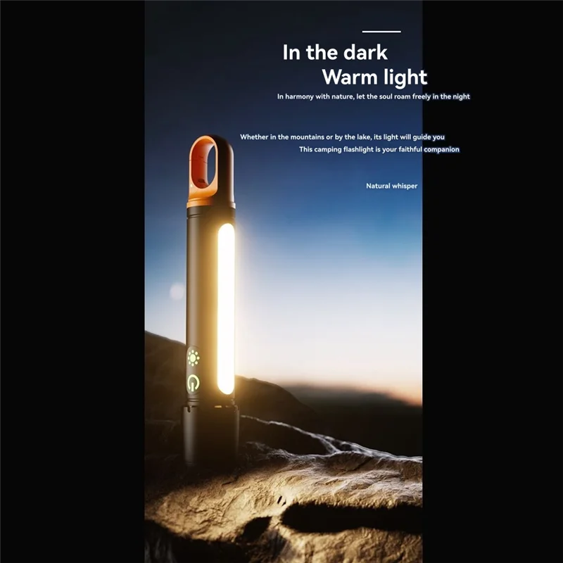 Zoom Flashlight 3500mAh Type-C Rechargeable with Side Light Rechargeable Flashlight Babs