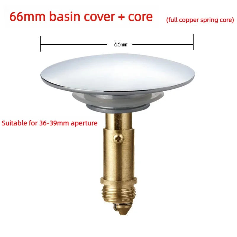 Copper 66mm Pop-Up Sink Drain Stopper – Click Clack Cap Sink Drain Stopper Babs 66mm