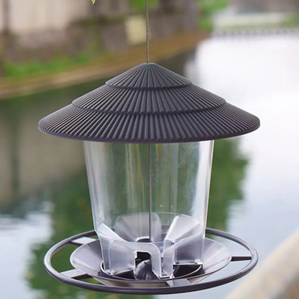 Waterproof Hanging Wild Bird Feeder – 700ml Outdoor Station Hanging Bird Feeder Babs Grey