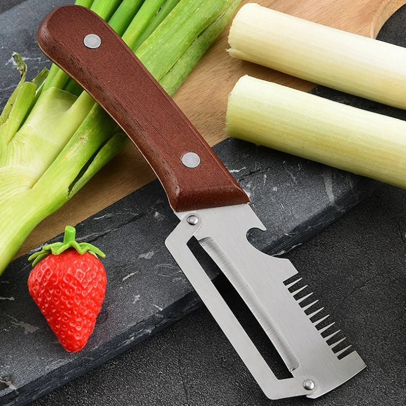 Wooden Handle Stainless Steel Peeler, Slicer & Shredder Vegetable Peeler Shredder Babs