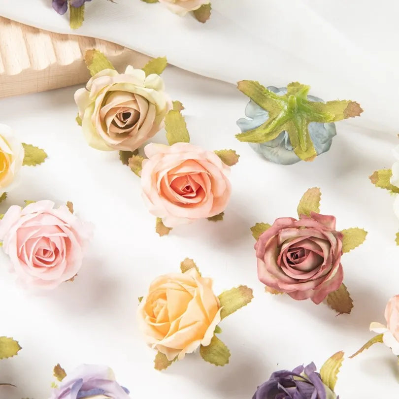Silk Rose Buds Artificial Flowers 30/100pcs – Wedding & Decor Artificial Silk Flowers Babs