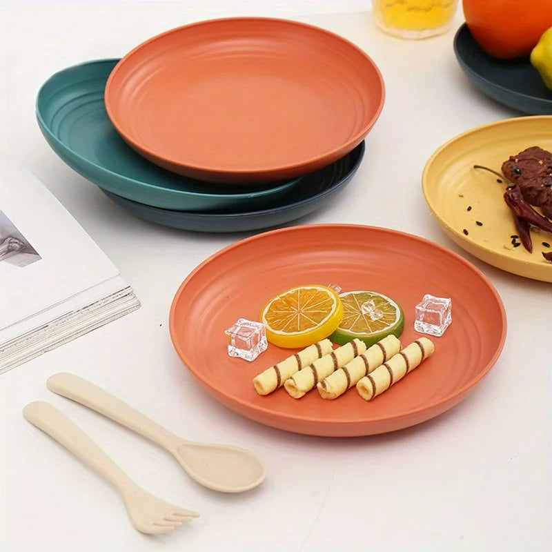 4-Pack Durable Plastic Camping Plates – Dinner & Candy Plates Camping Dinner Plates Babs