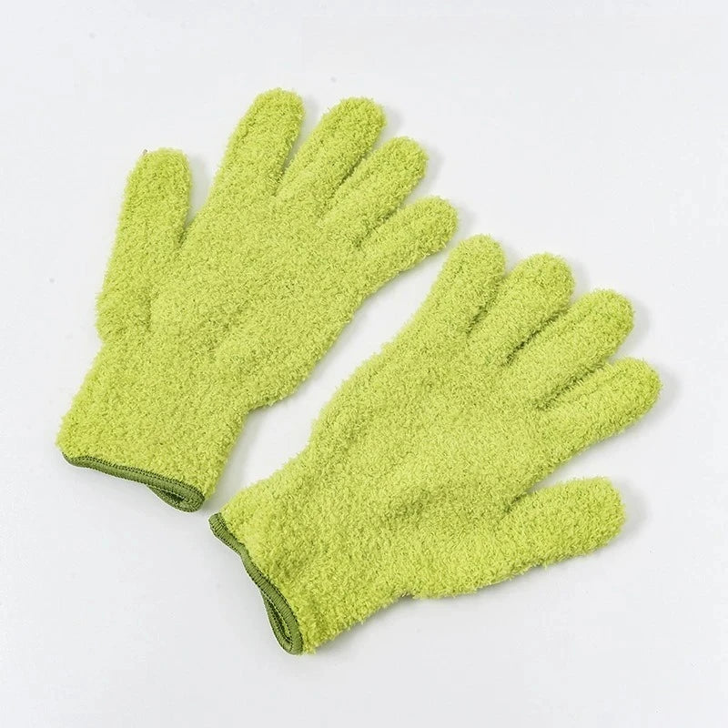 Microfiber Cleaning Gloves – Car Wash, Glass & Dust Care Cleaning Gloves Babs grass green 1pairs