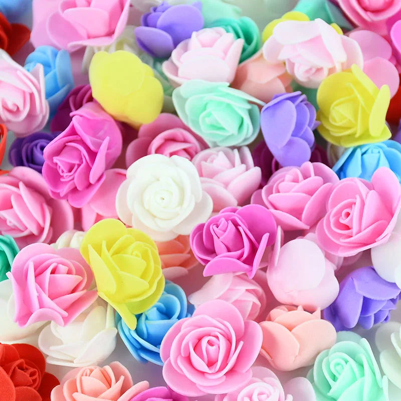 PE Foam Rose Heads 3cm Artificial Flowers for DIY & Wedding Decor Artificial Flower Heads Babs