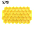 37-Grid Silicone Ice Cube Tray with Lid – Easy-Release & Reusable Silicone Ice Cube Tray Babs Yellow-1PC