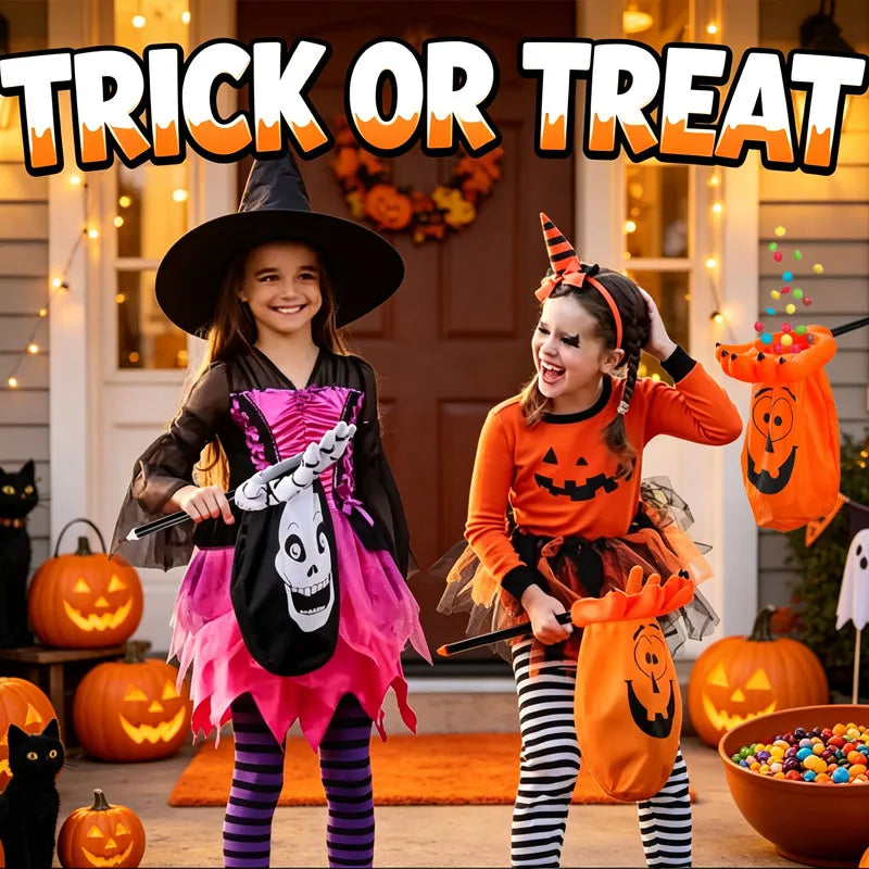 Halloween Candy Bags Skull Pumpkin Hand Shaped Trick or Treat Halloween Candy Bag Babs