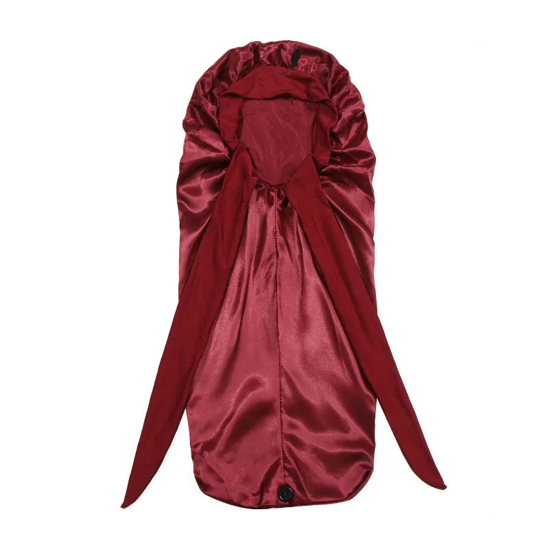 Extra Large Satin Sleep Bonnet with Long Tie – All Hair Types Satin Sleep Bonnet Babs WP