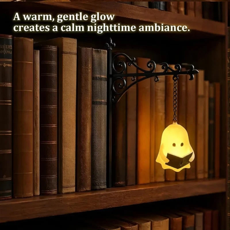 Retro Bookshelf Lantern Bookend with Warm LED Light | Desk Decor Decorative Bookend Lamp Babs