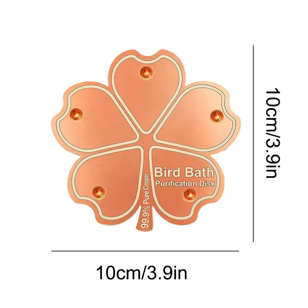 Copper Bird Bath Purification Disc – All-Season Backyard Bird Bath Purifier Babs E