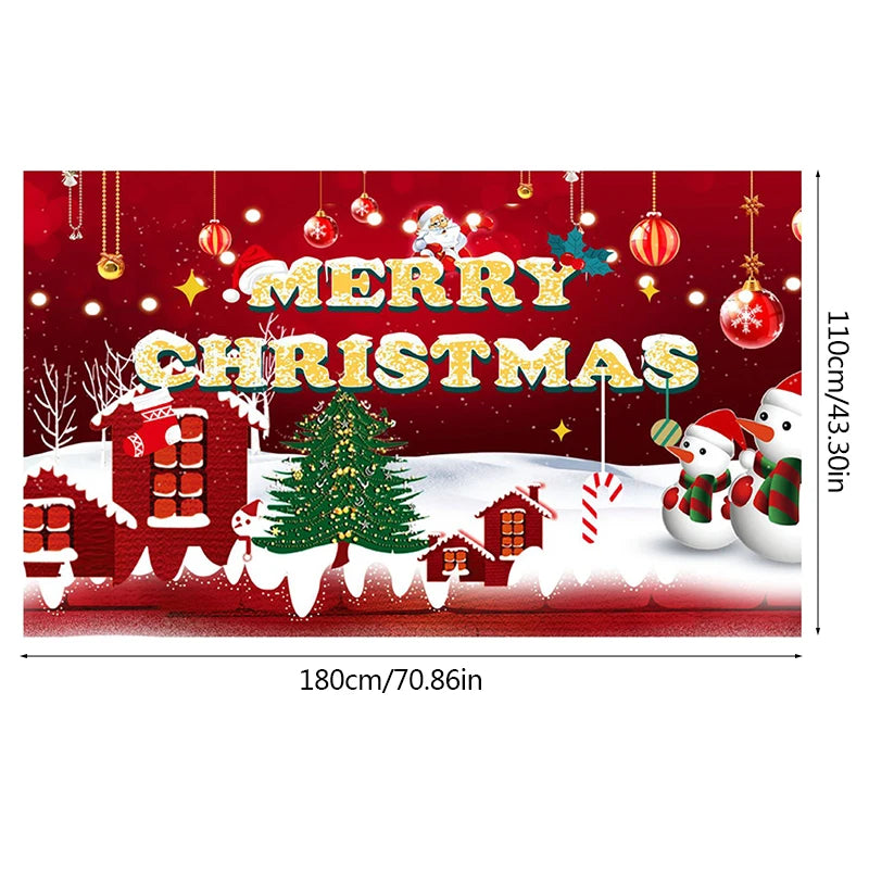 Christmas Photo Backdrop & Banner – Xmas Home Décor 2024–2025 Christmas Backdrop Banner Babs