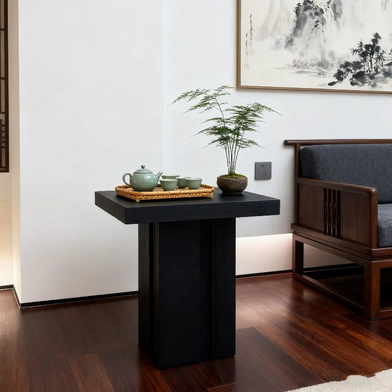 Vintage Solid Oak Coffee Table – Retro Square Side Table Coffee Side Table Babs