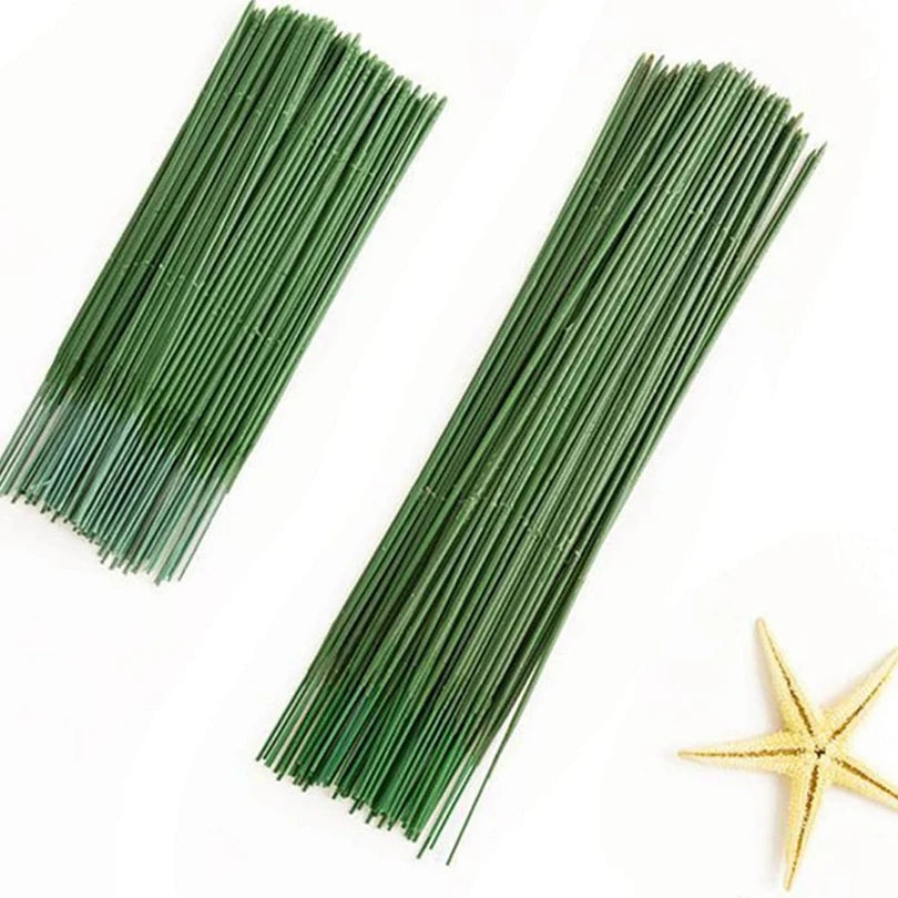 Artificial Green Flower Stems Iron Wire DIY Floral Decor Artificial Flower Stems Babs