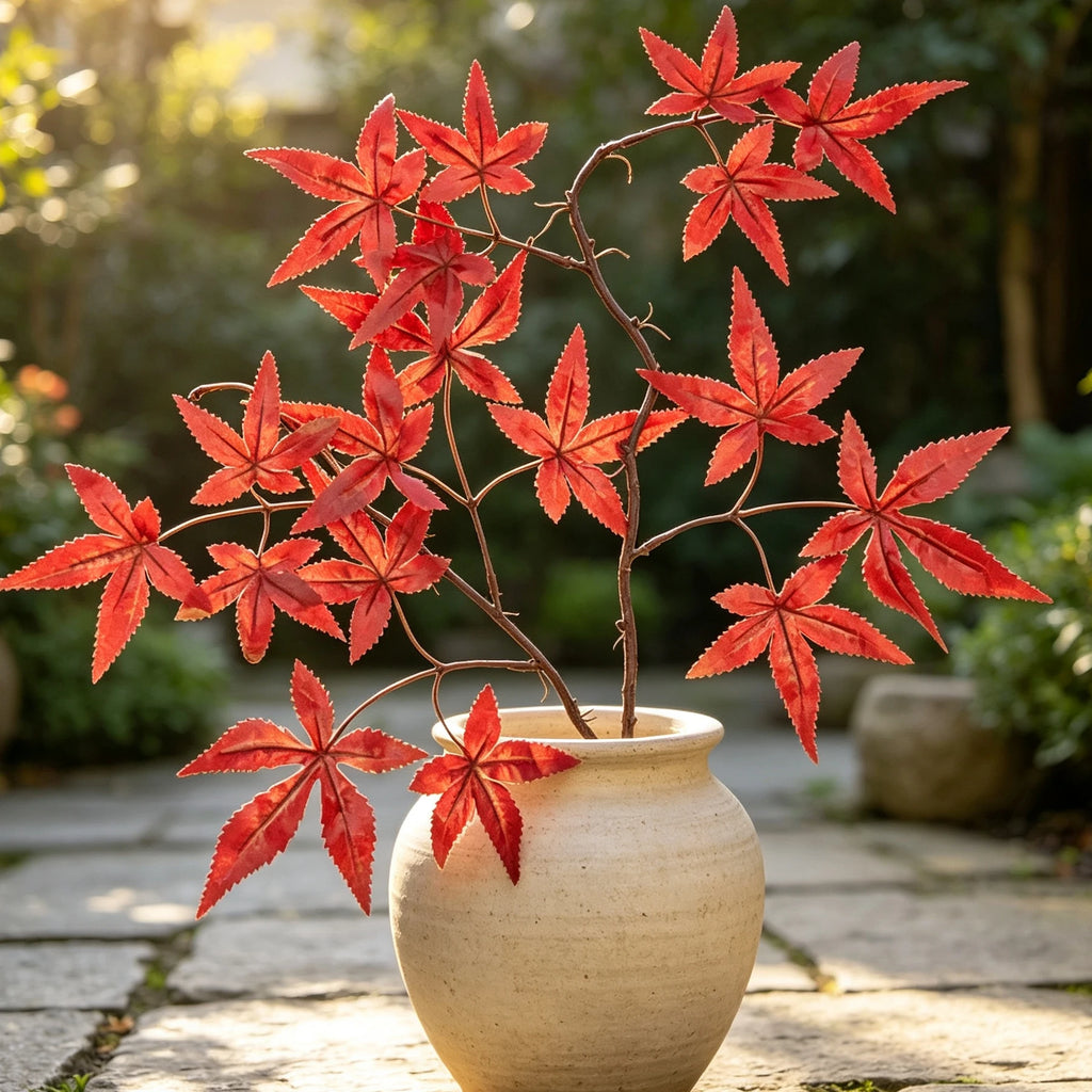 Artificial Maple Leaf Autumn Wreath – Fade-Resistant Fall Decor Artificial Autumn Wreath Babs