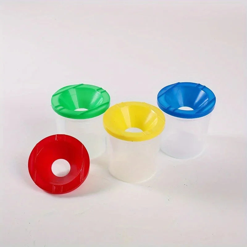 4-Piece Kids Paint Brush Wash Cup Set – Art & Craft Supplies Art Brush Wash Cup Babs