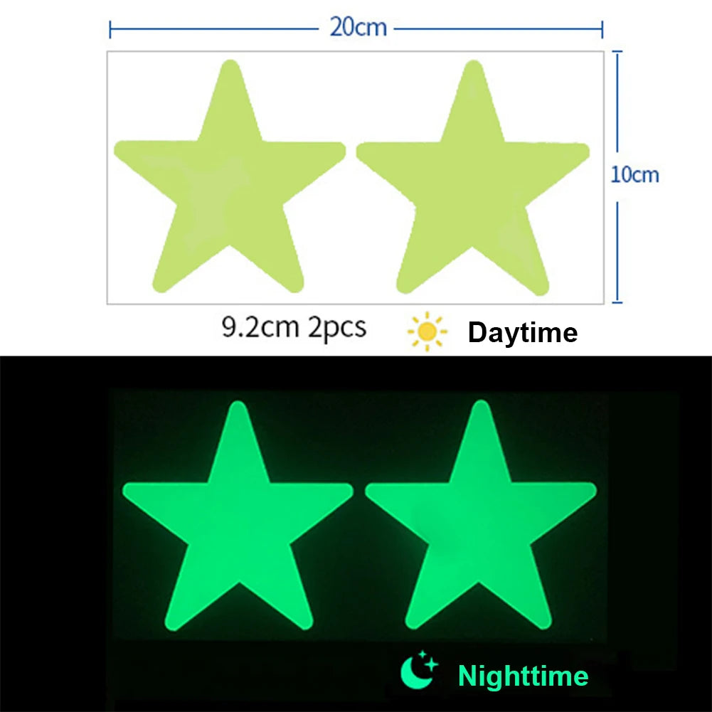 Glow in the Dark 3D Star Wall Stickers – Kids Room Decor Wall Stickers Babs YG216 2pcs