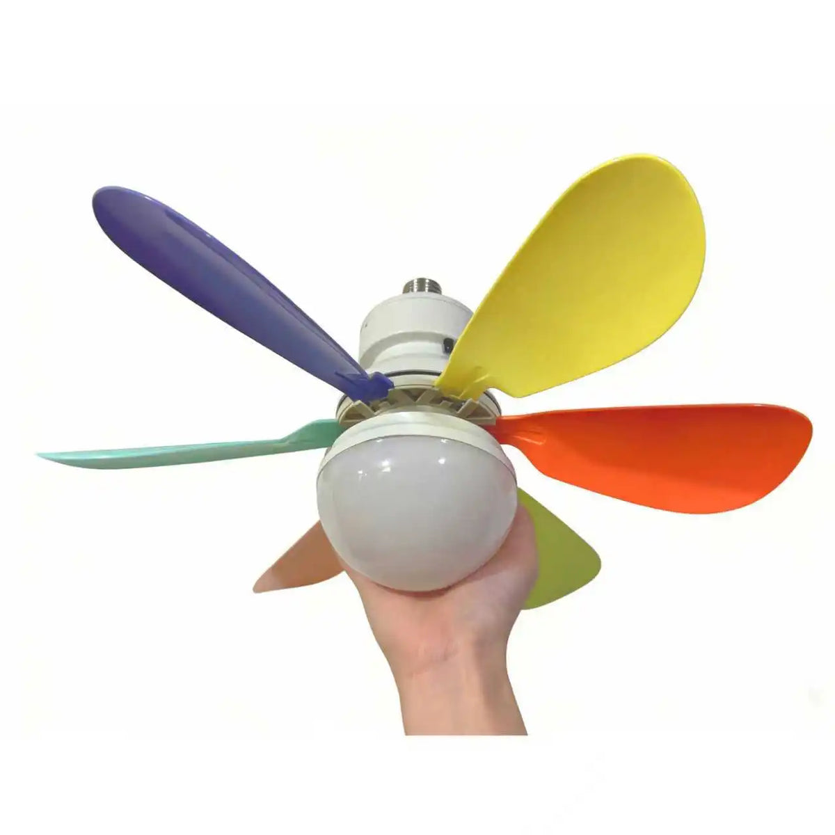 RTONTR E27 Socket Ceiling Fan Light with Remote – 2-in-1 LED Socket Ceiling Fan Babs 42cm RGB