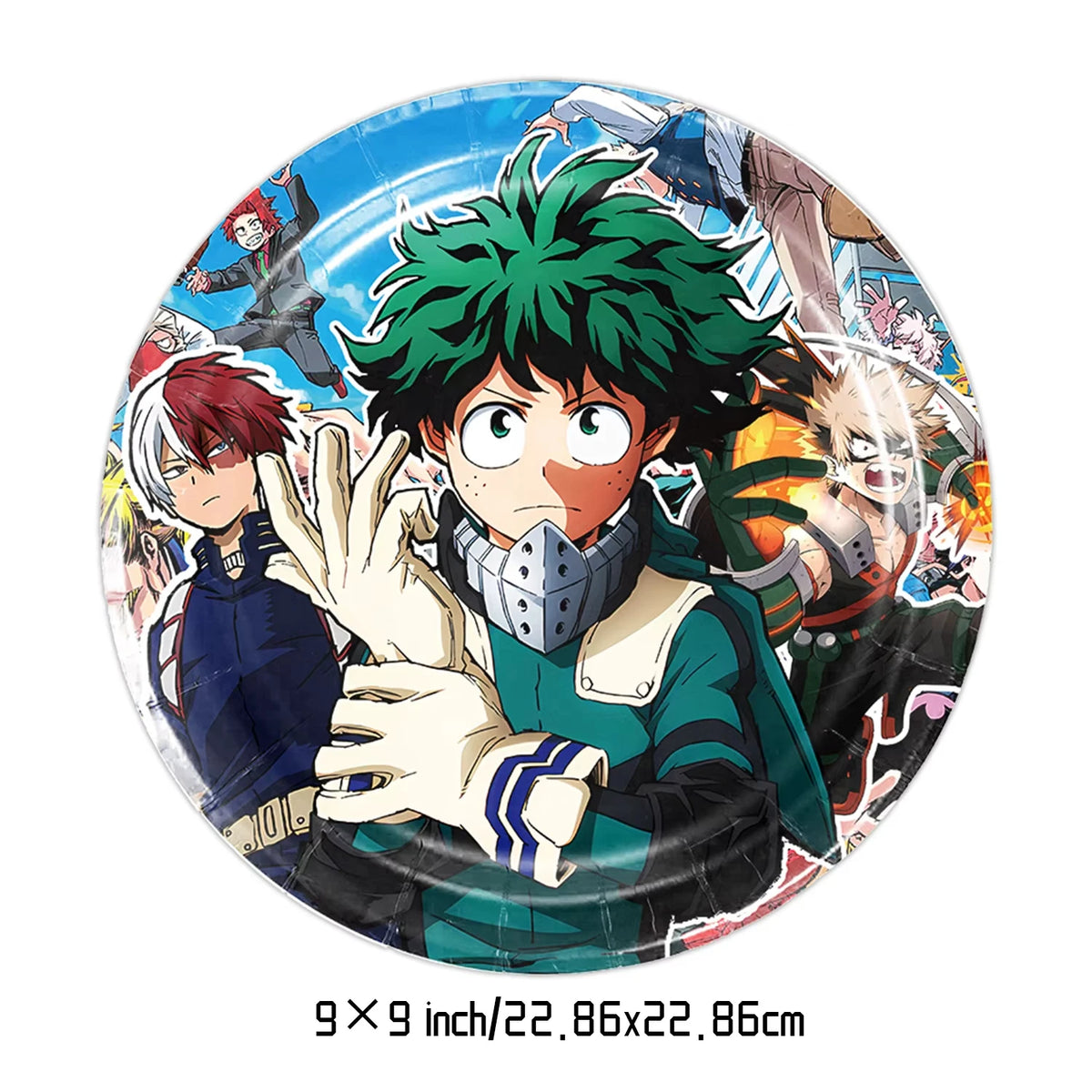 My Hero Academia Birthday Party Tableware & Decoration Kit Party Tableware Kit Babs 10pcs 9inch plate