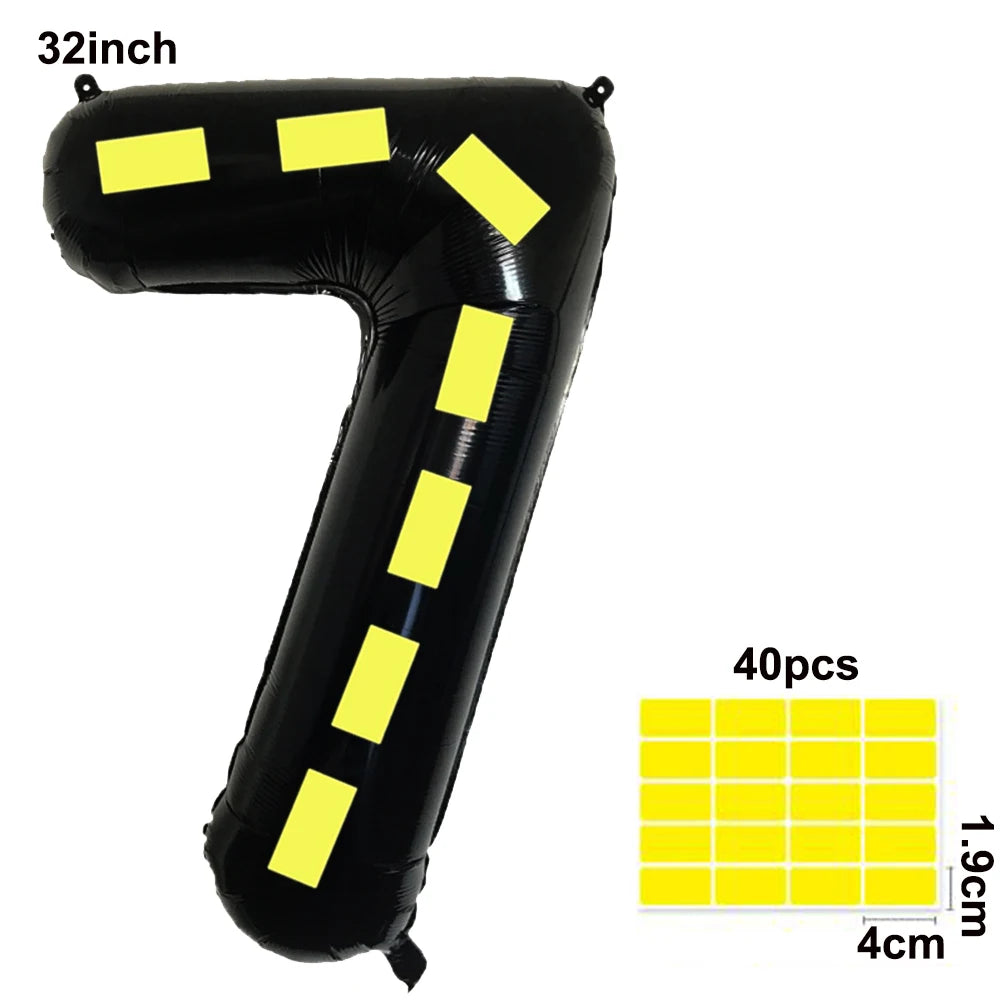 Construction Party Balloons – Excavator Dump Truck Boys Decor