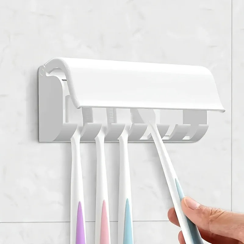 Wall Mounted Toothbrush Holder & Toothpaste Dispenser Toothbrush Holder Babs