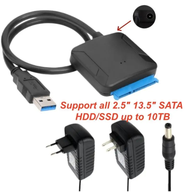 SATA to USB 3.0 Adapter for 2.5/3.5" SSD HDD – UASP Hard Drive Adapter Babs