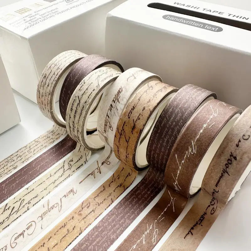 8-Piece Vintage Washi Masking Tape Set for Scrapbooking &amp; DIY Decorative Washi Tape Babs