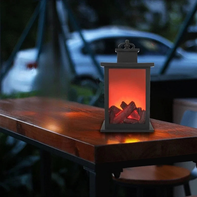 LED Flame Effect Lamp – Retro Fireplace Night Light Décor Flame Effect Night Light Babs