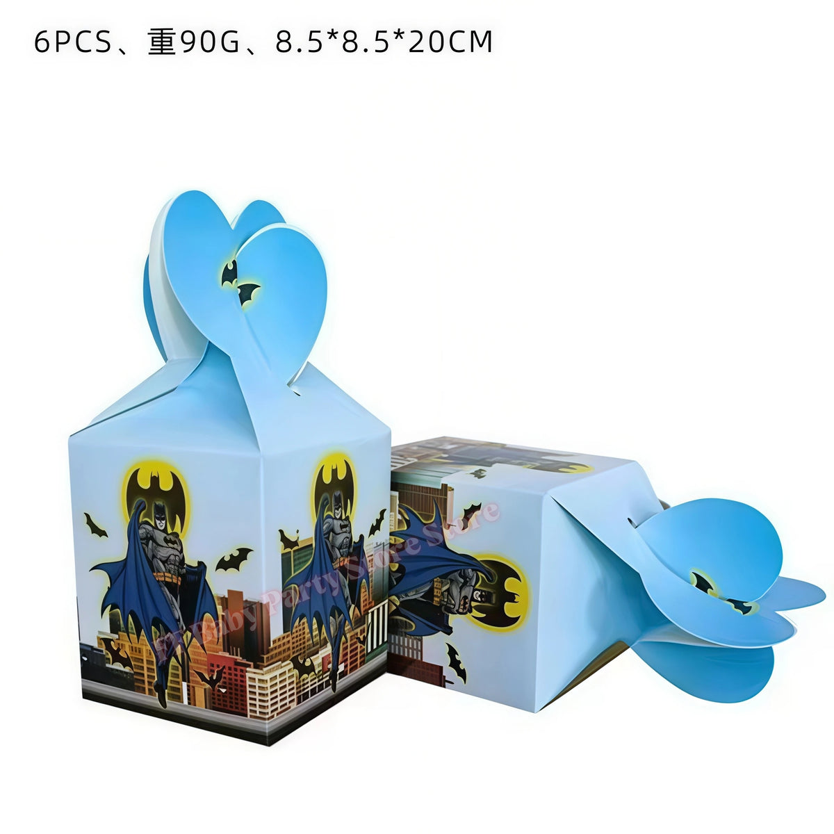 Bat Superhero Birthday Party Kit – Tableware, Balloons & Decor Party Decoration Kit Babs 6pcs Candy box