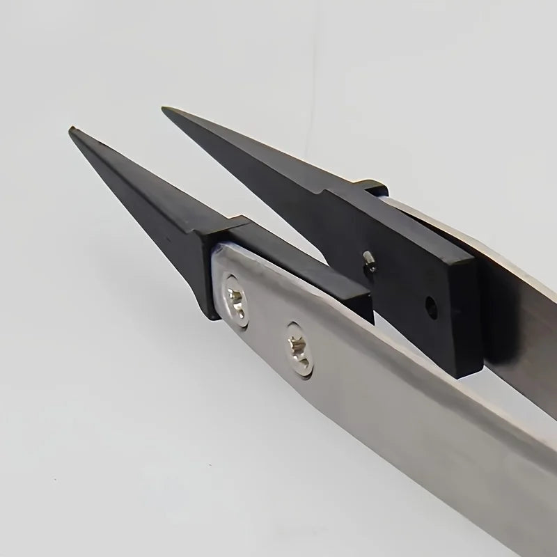 Plastic Tip Precision Tweezers – Non-Conductive Insulated Precision Tweezers Babs