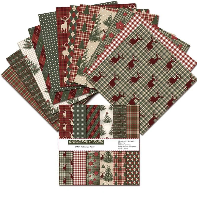 6x6 Vintage Scrapbook Paper Pad – 24 Assorted Cardstock Sheets Scrapbook Paper Pad Babs 3