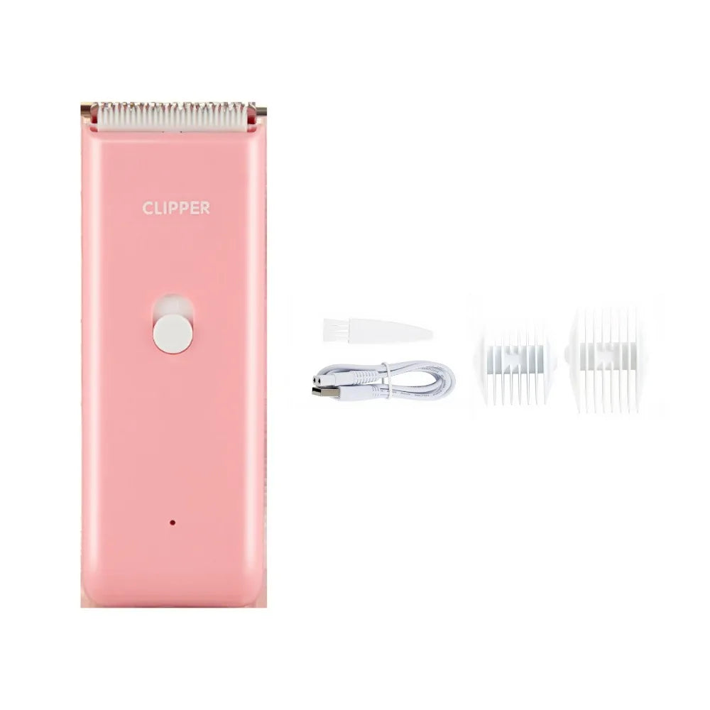 Wireless Dog & Cat Hair Clipper – Low Noise Waterproof Trimmer Pet Grooming Clipper Babs Pink