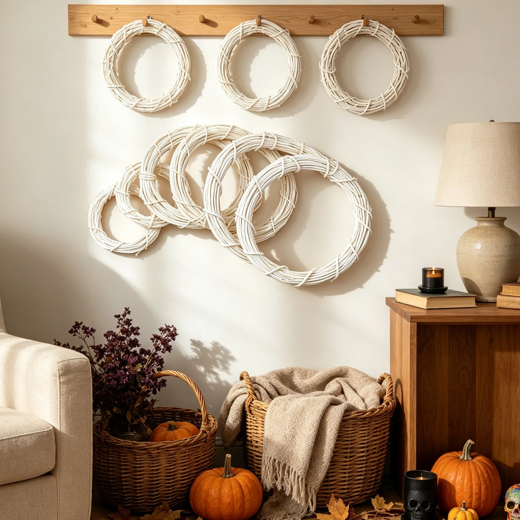 Artificial Rattan Wreath – Wedding, Halloween & Home Décor Decorative Wreath Babs