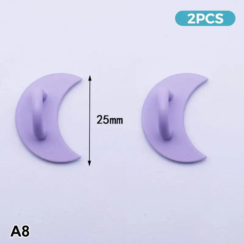 2pcs Adhesive Metal Phone Charm Holder & Keychain Loop Hook Phone Charm Holder Babs A8