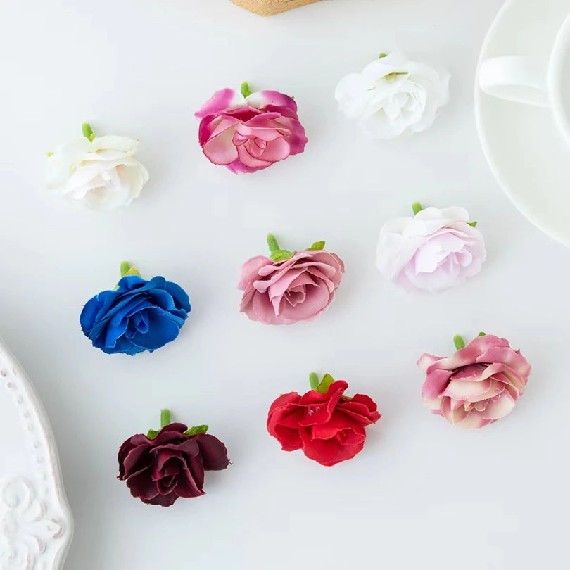 Silk Rose Tea Bud Artificial Flowers 50/100pcs – DIY & Weddings Artificial Silk Flowers Babs