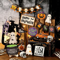 21-Piece Halloween Wooden Tiered Tray Decor Set | Tabletop Halloween Tiered Tray Decor Babs Default Title