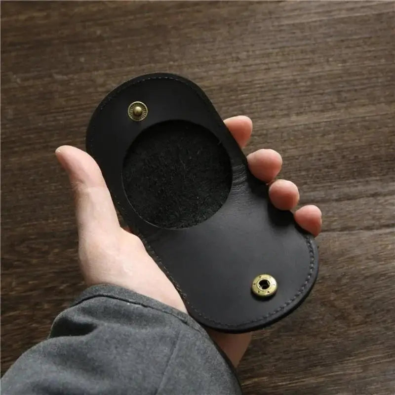 Women's Mini Genuine Cow Leather Coin Purse – Hasp Wallet Leather Coin Purse Babs Black