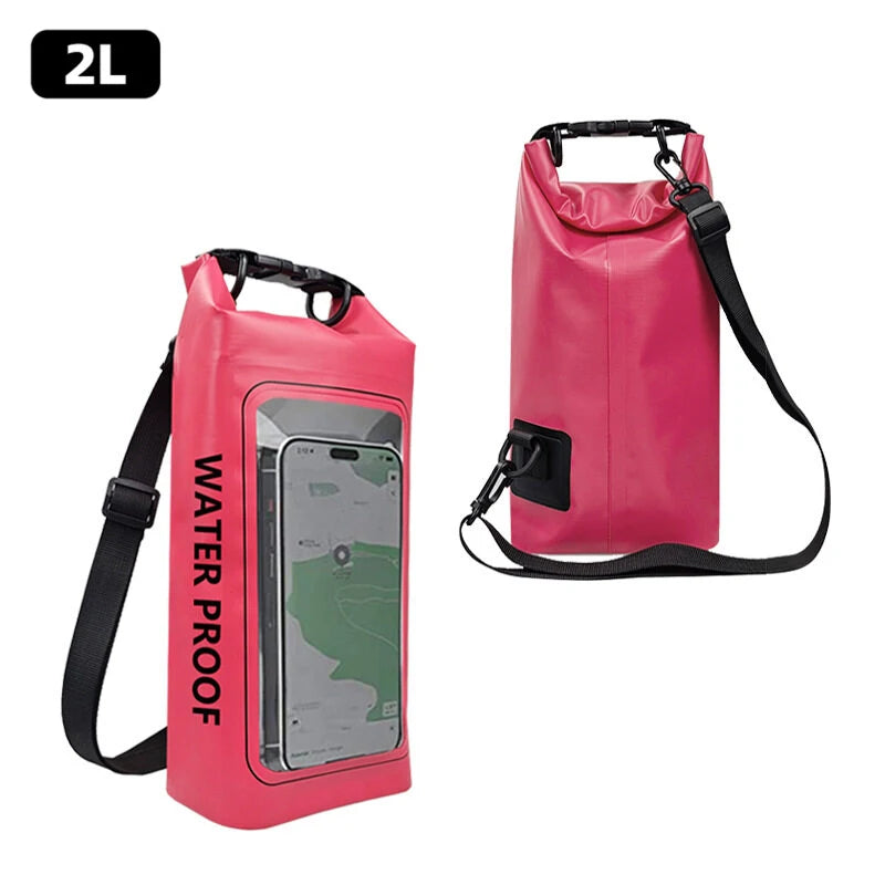 Waterproof Dry Bag 2L 5L PVC Touch Screen Outdoor Backpack Waterproof Dry Bag Babs 2L P