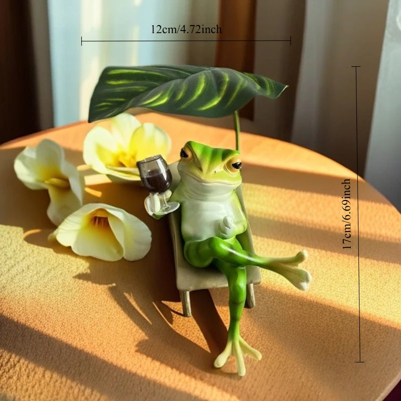 Resin Frog Lounge Chair Ornament – Garden & Home Décor Resin Garden Ornament Babs 1pc