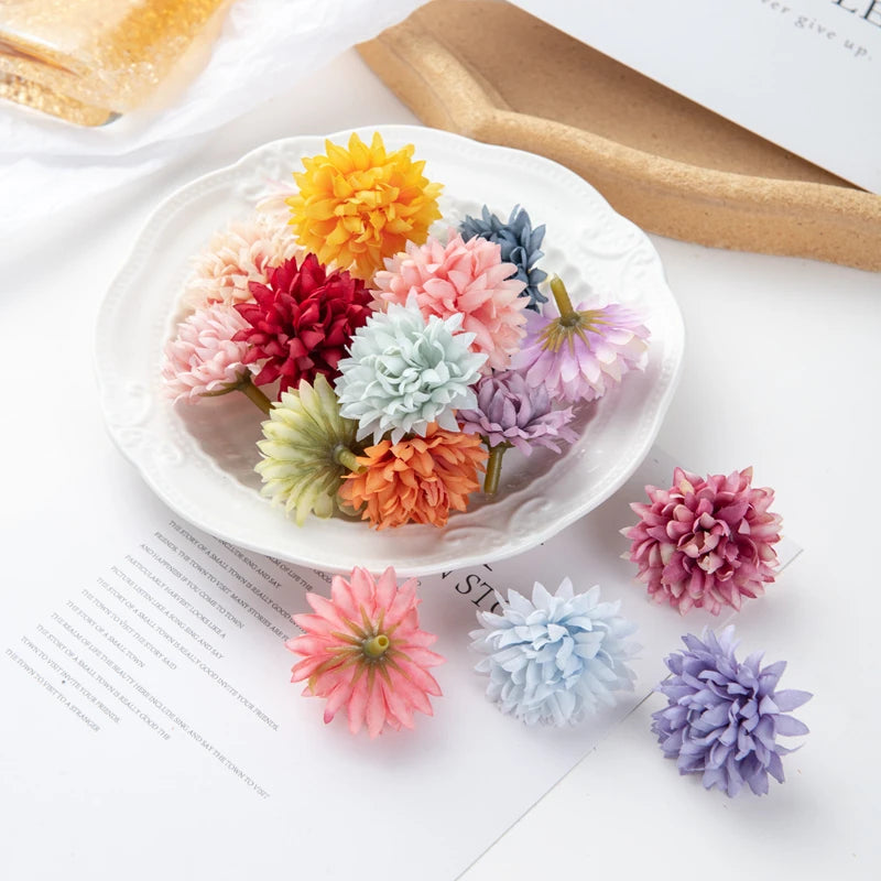 50pc Silk Artificial Carnation Flower Heads – Wedding & Home Decor Artificial Silk Flowers Babs
