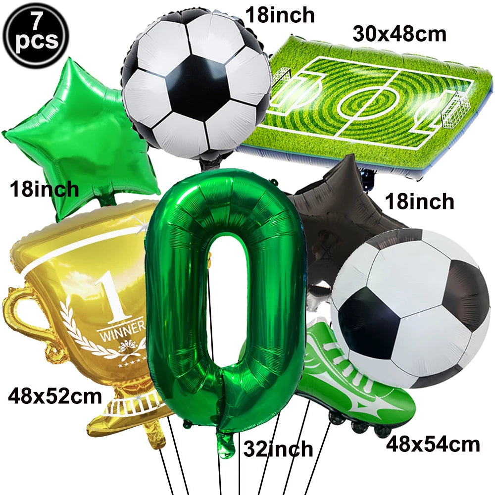 Soccer Trophy Balloon Kit with Number Balloons – Birthday Decor Party Balloon Kit Babs Laser As pictures show