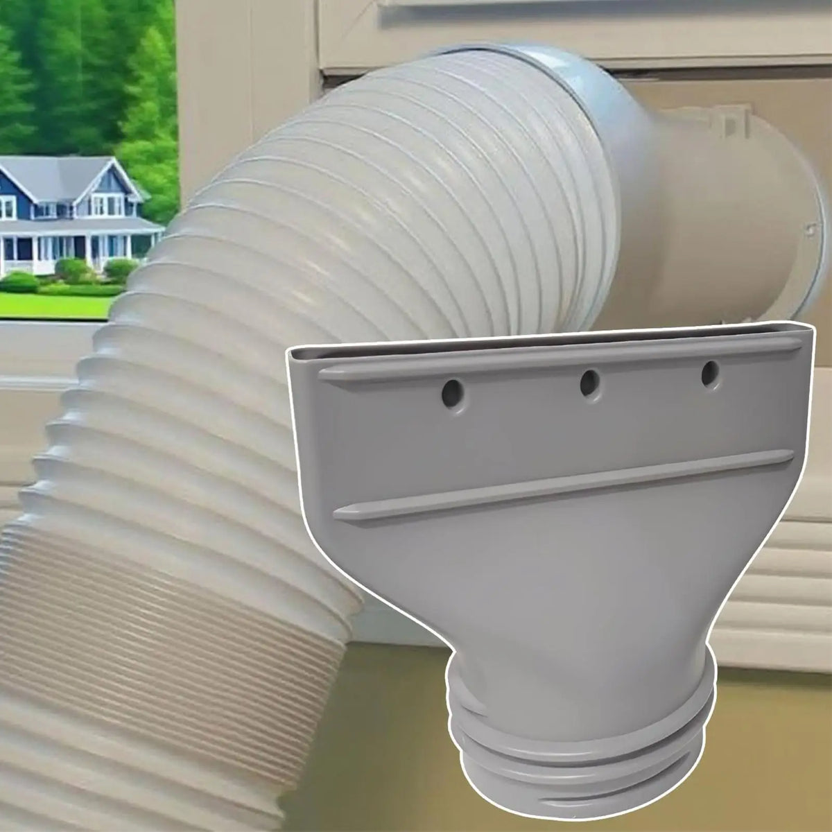 Portable AC Exhaust Hose Coupler & Vent Duct Adapter AC Duct Adapter Babs