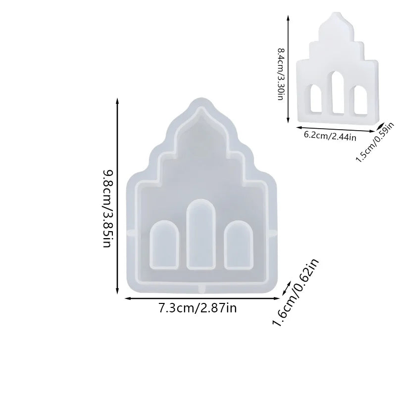 Ramadan Mosque Silicone Mold – Eid Resin Cement Craft Mould Craft Silicone Mold Babs D